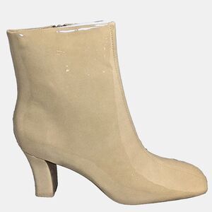 NEW Vince Women's Charli Boot Macadamia Beige Patent Leather Tan 11 M US